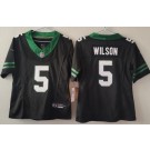 Women's New York Jets #5 Garrett Wilson Limited Black 2024 FUSE Vapor Jersey