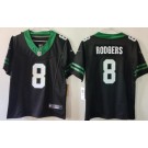 Women's New York Jets #8 Aaron Rodgers Limited Black FUSE Vapor Jersey