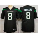 Women's New York Jets #8 Aaron Rodgers Limited Black Vapor Jersey