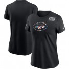 Women's New York Jets Black Crucial Catch Sideline Performance T Shirt