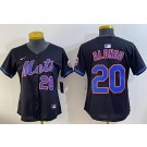 Women's New York Mets #20 Pete Alonso Black Limited Jersey