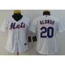 Women's New York Mets #20 Pete Alonso White Cool Base Jersey