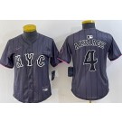 Women's New York Mets #4 Francisco Alvarez Gray 2024 City Connect Cool Base Jersey