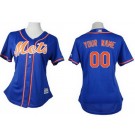 Women's New York Mets Customized Blue Cool Base Jersey