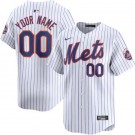 Women's New York Mets Customized White Limited Jersey