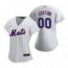 Women's New York Mets Customized White Stripes 2020 Cool Base Jersey