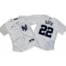Women's New York Yankees #22 Juan Soto White Player Name Cool Base Jersey