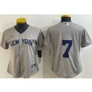 Women's New York Yankees #7 Mickey Mantle Gray Field of Dreams Cool Base Jersey