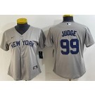 Women's New York Yankees #99 Aaron Judge Gray Field of Dreams Player Name Cool Base Jersey