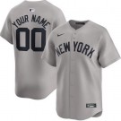 Women's New York Yankees Customized Gray Limited Jersey