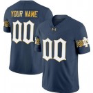 Women's Notre Dame Fighting Irish Custom Limited Blue FUSE College Football Jersey