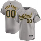 Women's Oakland Athletics Customized Gray Limited Jersey