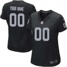 Women's Oakland Raiders Customized Game Black Jersey