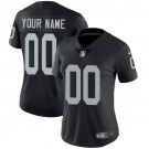Women's Oakland Raiders Customized Limited Black Vapor Untouchable Jersey