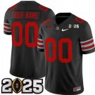 Women's Ohio State Buckeyes Customized Limited Black 2025 Finals FUSE College Football Jersey