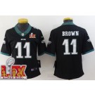 Women's Philadelphia Eagles #11 AJ Brown Limited Black Super Bowl LIX Vapor Jersey