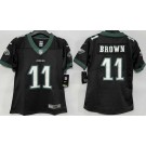 Women's Philadelphia Eagles #11 AJ Brown Limited Black Vapor Jersey