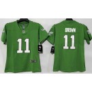 Women's Philadelphia Eagles #11 AJ Brown Limited Kelly Green Vapor Jersey