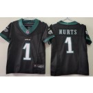 Women's Philadelphia Eagles #1 Jalen Hurts Limited Black FUSE Vapor Jersey
