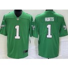 Women's Philadelphia Eagles #1 Jalen Hurts Limited Kelly Green Vapor Jersey