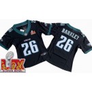 Women's Philadelphia Eagles #26 Saquon Barkley Limited Black Super Bowl LIX Vapor FUSE Jersey