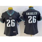 Women's Philadelphia Eagles #26 Saquon Barkley Limited Black Vapor Jersey