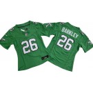 Women's Philadelphia Eagles #26 Saquon Barkley Limited Kelly Green FUSE Vapor Jersey