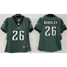 Women's Philadelphia Eagles #26 Saquon Barkley Limited Midnight Green Vapor Jersey