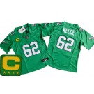 Women's Philadelphia Eagles #62 Jason Kelce Limited Kelly Green C Patch FUSE Vapor Jersey