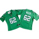 Women's Philadelphia Eagles #62 Jason Kelce Limited Kelly Green FUSE Vapor Jersey