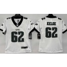 Women's Philadelphia Eagles #62 Jason Kelce Limited White Vapor Jersey