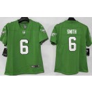 Women's Philadelphia Eagles #6 DeVonta Smith Limited Kelly Green Vapor Jersey