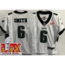 Women's Philadelphia Eagles #6 DeVonta Smith Limited White Super Bowl LIX Vapor Jersey
