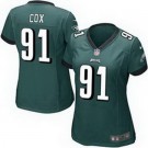 Women's Philadelphia Eagles #91 Fletcher Cox Green Jersey