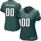 Women's Philadelphia Eagles Customized Game Midnight Green Jersey