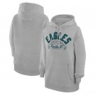 Women's Philadelphia Eagles Starter Gray Half Ball Team Pullover Hoodie