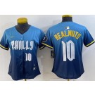 Women's Philadelphia Phillies #10 JT Realmuto Blue 2024 City Player Number Cool Base Jersey