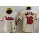 Women's Philadelphia Phillies #16 Brandon Marsh Cream Cool Base Jersey