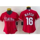 Women's Philadelphia Phillies #16 Brandon Marsh Red Cool Base Jersey