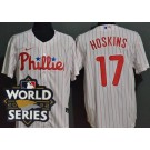 Women's Philadelphia Phillies #17 Rhys Hoskins White 2022 World Series Cool Base Jersey