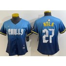 Women's Philadelphia Phillies #27 Aaron Nola Blue 2024 City Cool Base Jersey