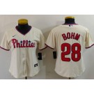 Women's Philadelphia Phillies #28 Alec Bohm Cream Cool Base Jersey
