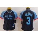 Women's Philadelphia Phillies #3 Bryce Harper Navy 2024 All Star Limited Jersey