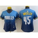 Women's Philadelphia Phillies #45 Zack Wheeler Blue 2024 City Cool Base Jersey