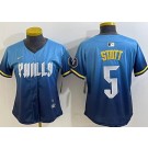 Women's Philadelphia Phillies #5 Bryson Stott Blue 2024 City Cool Base Jersey