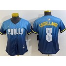 Women's Philadelphia Phillies #8 Nick Castellanos Blue 2024 City Cool Base Jersey
