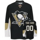 Women's Pittsburgh Penguins Customized Black Reebok Authentic Jersey