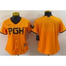 Women's Pittsburgh Pirates Blank Yellow 2023 City Connect Cool Base Jersey