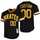 Women's Pittsburgh Pirates Customized Black Throwback Jersey