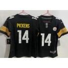 Women's Pittsburgh Steelers #14 George Pickens Limited Black Vapor Jersey